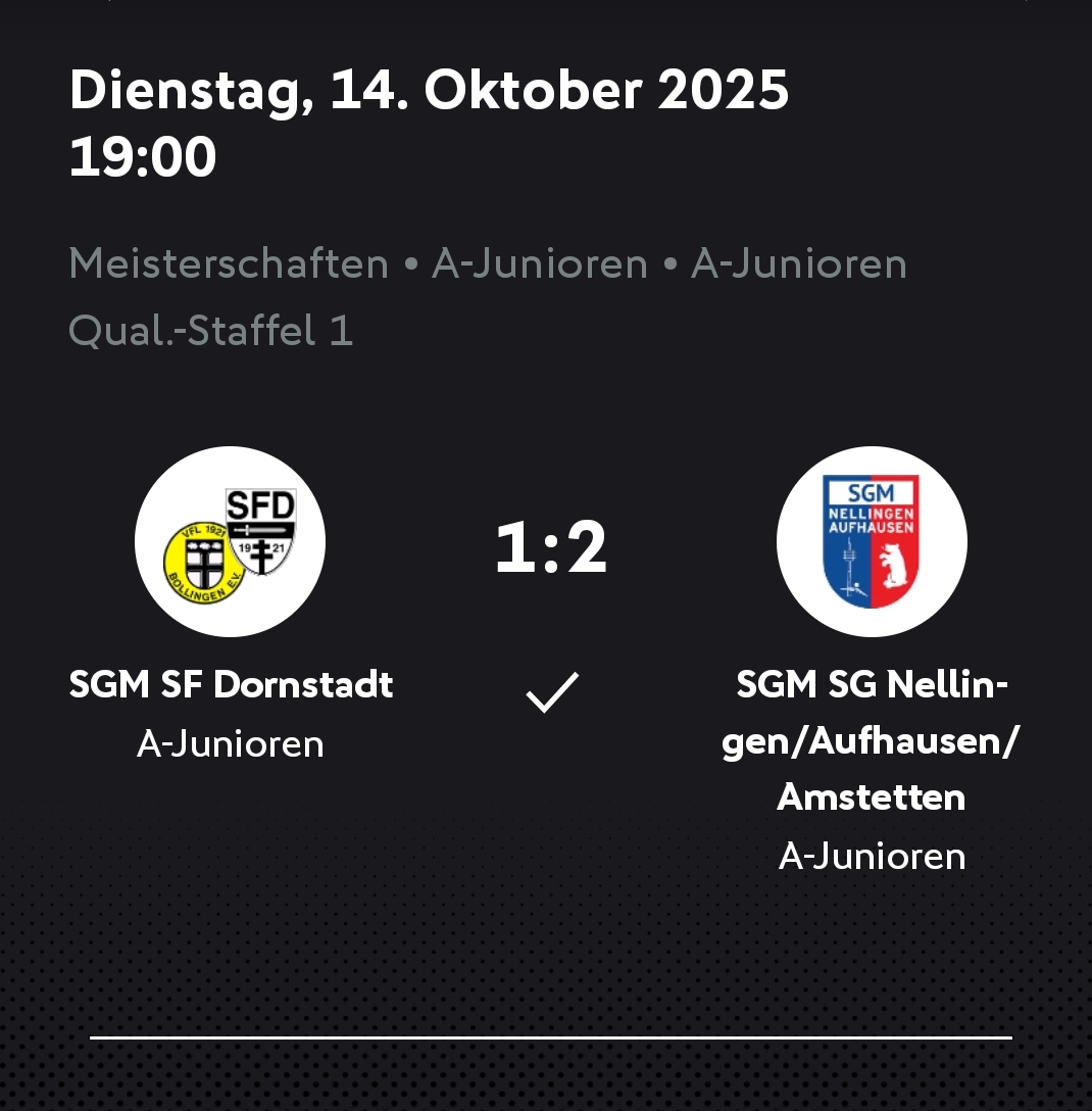 SV Amstetten Berichte A-Jugend